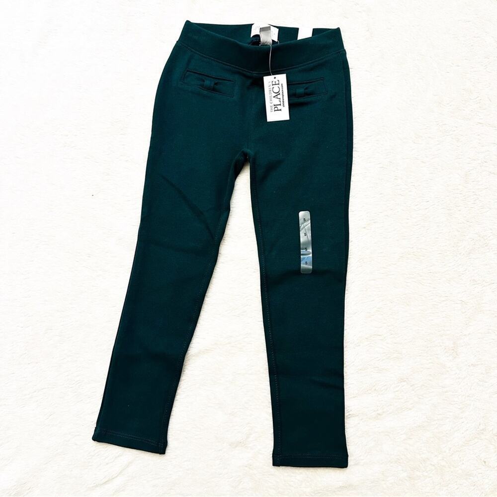 NEW Children's Place Green Ponte Pants sz 5